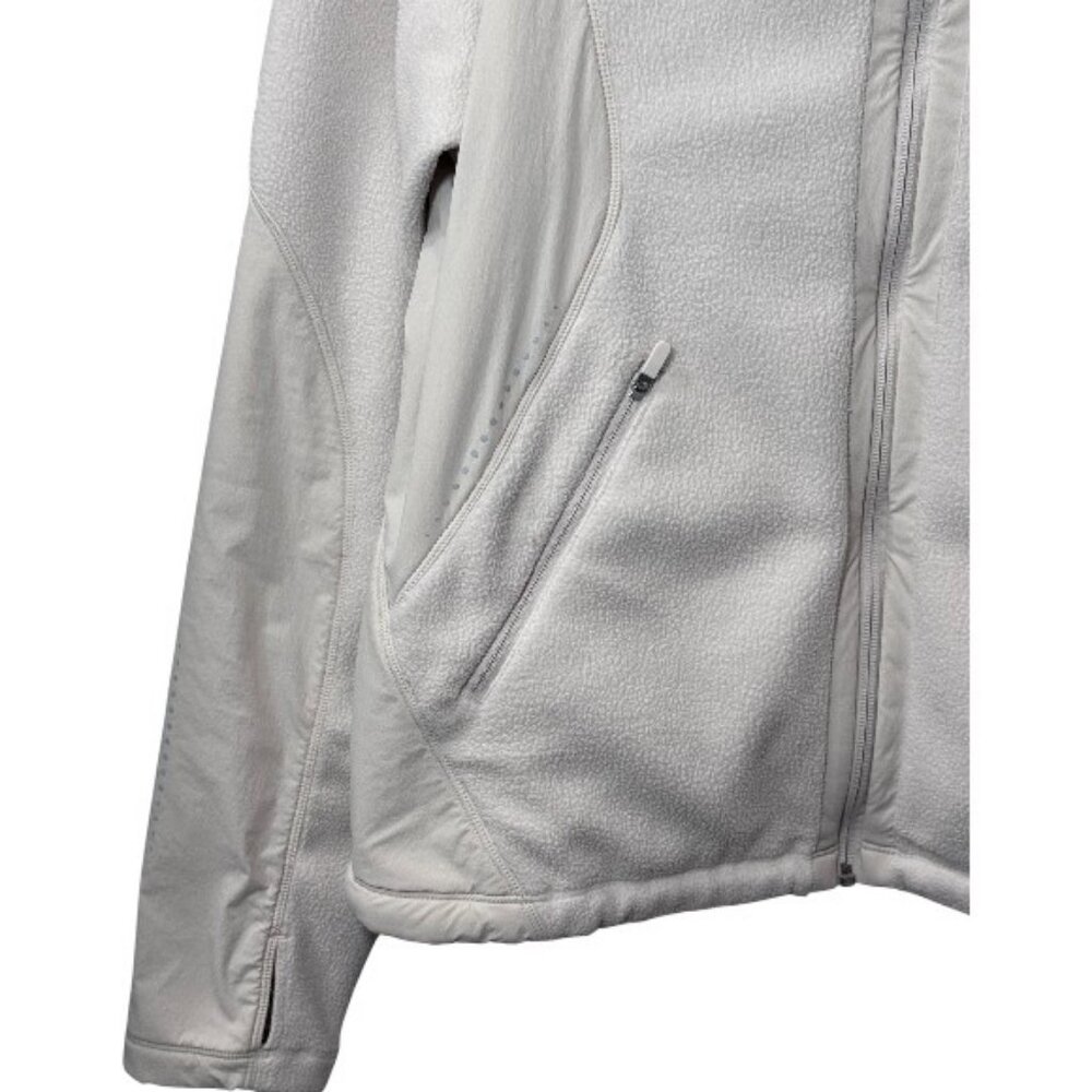 Lululemon fleece lined running jacket white women's size 10 - Picture 10 of 16